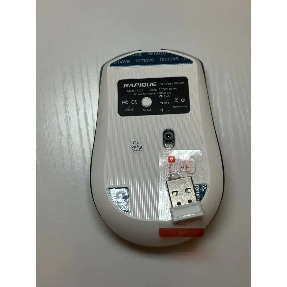 Bluetooth Wireless Mouse - (BT1/BT2+USB) Tri-Mode High Performance, Rechargea...